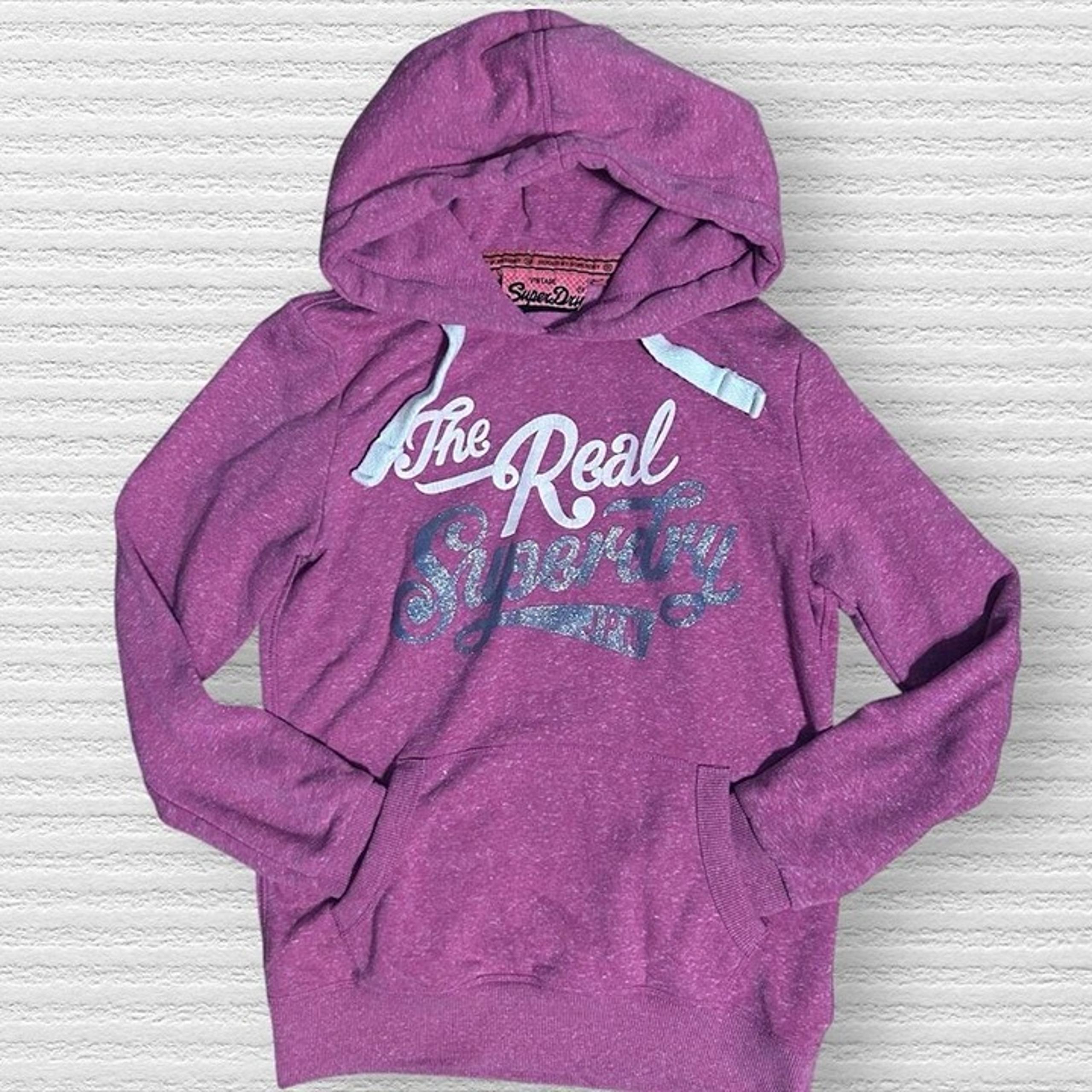 SuperDry Red Women’s Heavyweight Hoodie Size Medium
