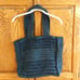 Karl Lagerfeld Paris Antibes NWT Large Woven Straw Tote Bag Black Double Handle