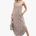 Side Split Halter Maxi Dress With Pockets