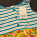 Mini boden floral bird Shoulder Hotchpotch Dress 3/4y