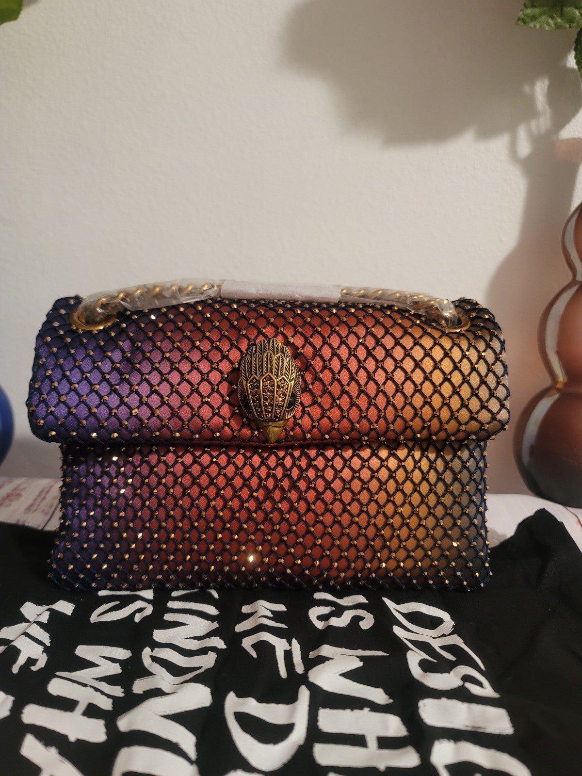 Mini Kensington Embellished Fabric Convertible Crossbody Bag  Kurt Geiger London
