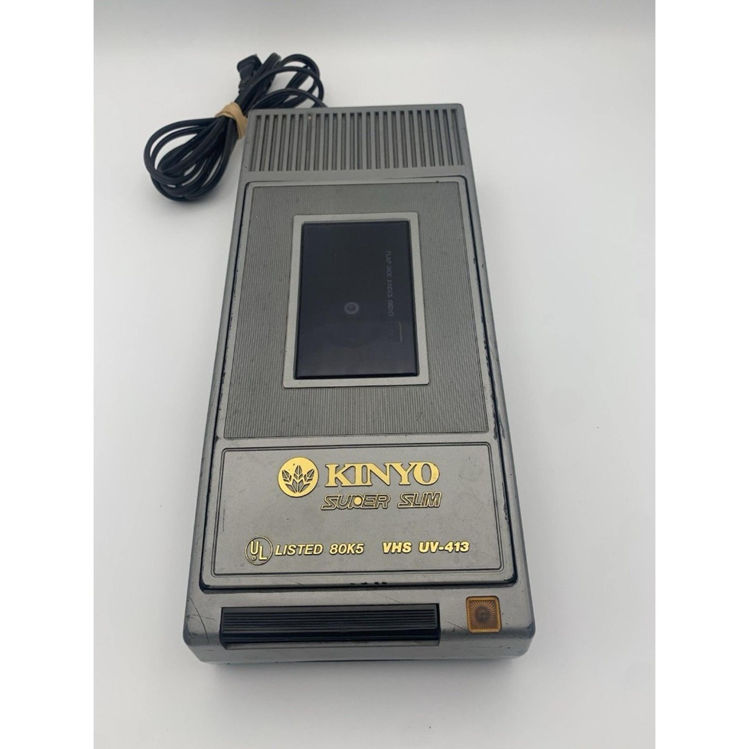 KINYO UV-413 VHS Video Cassette Tape Rewinder Super Slim Tested WORKS