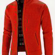 Men's Warm Fleece Lined Cardigan Sweater