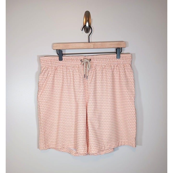 Faherty Beacon Ancient Wave Print Men's Swim Trunks Size XXL NWT