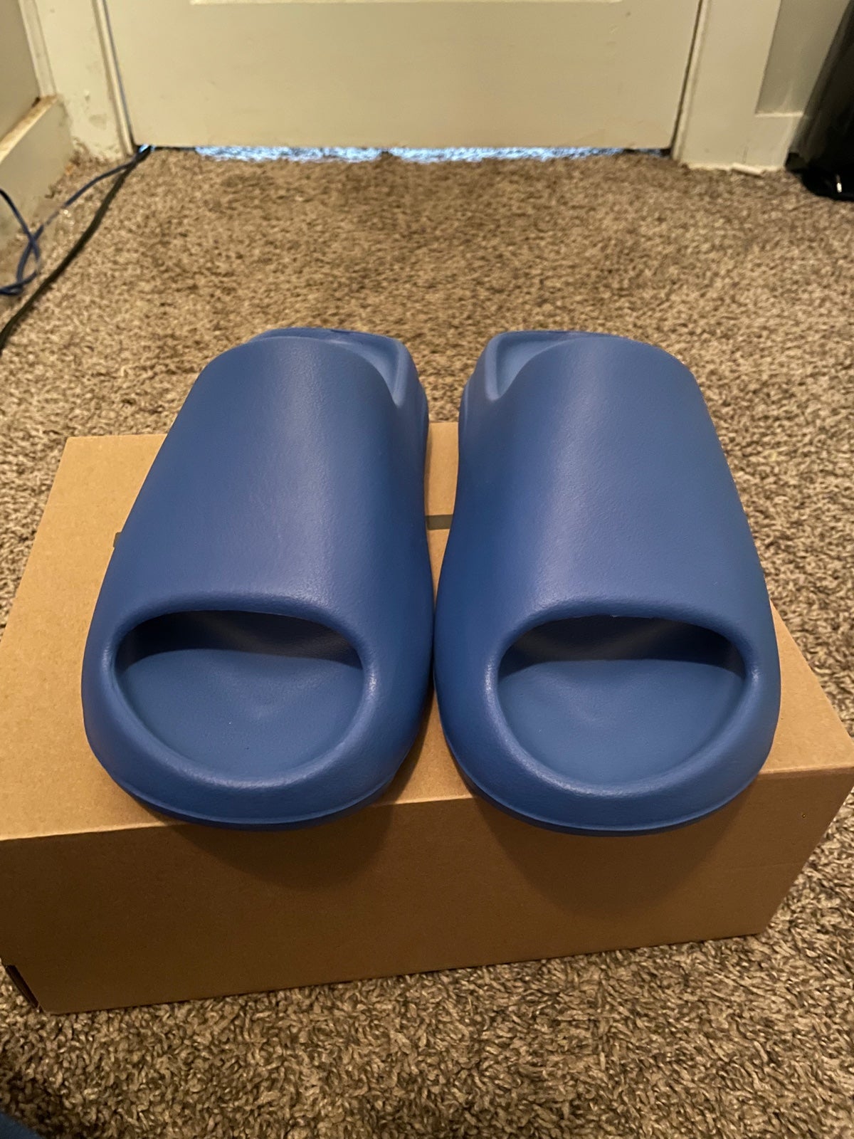 Azure Yeezy Slides