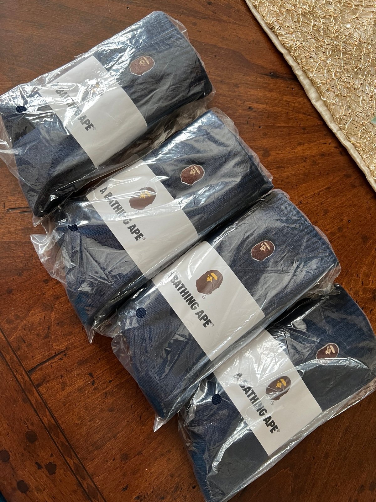 Bape socks Navy blue (4 Pack)