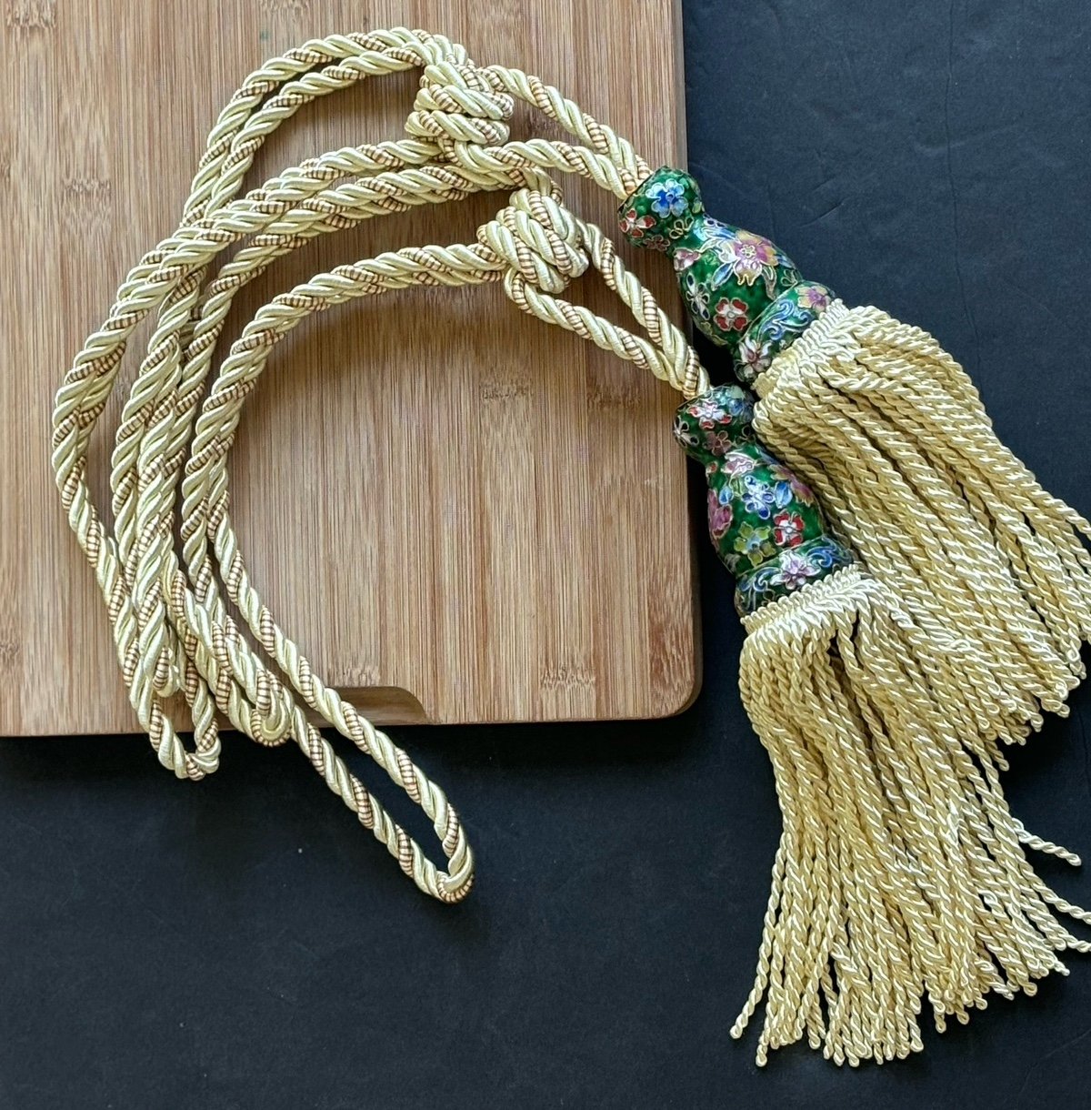 Cloisonné Curtain Rope Tassel Tie backs Set Of Two
