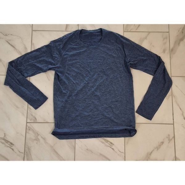 Lululemon Mens Large Long Sleeve Blue Swiftly
