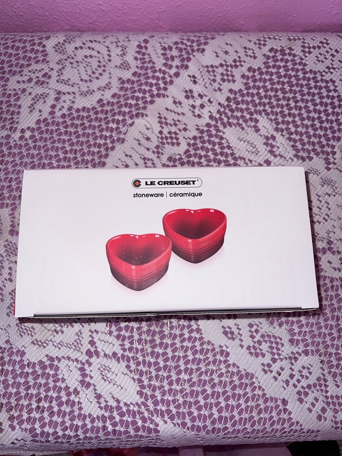 Le Creuset Red Heart shaped ramekins
