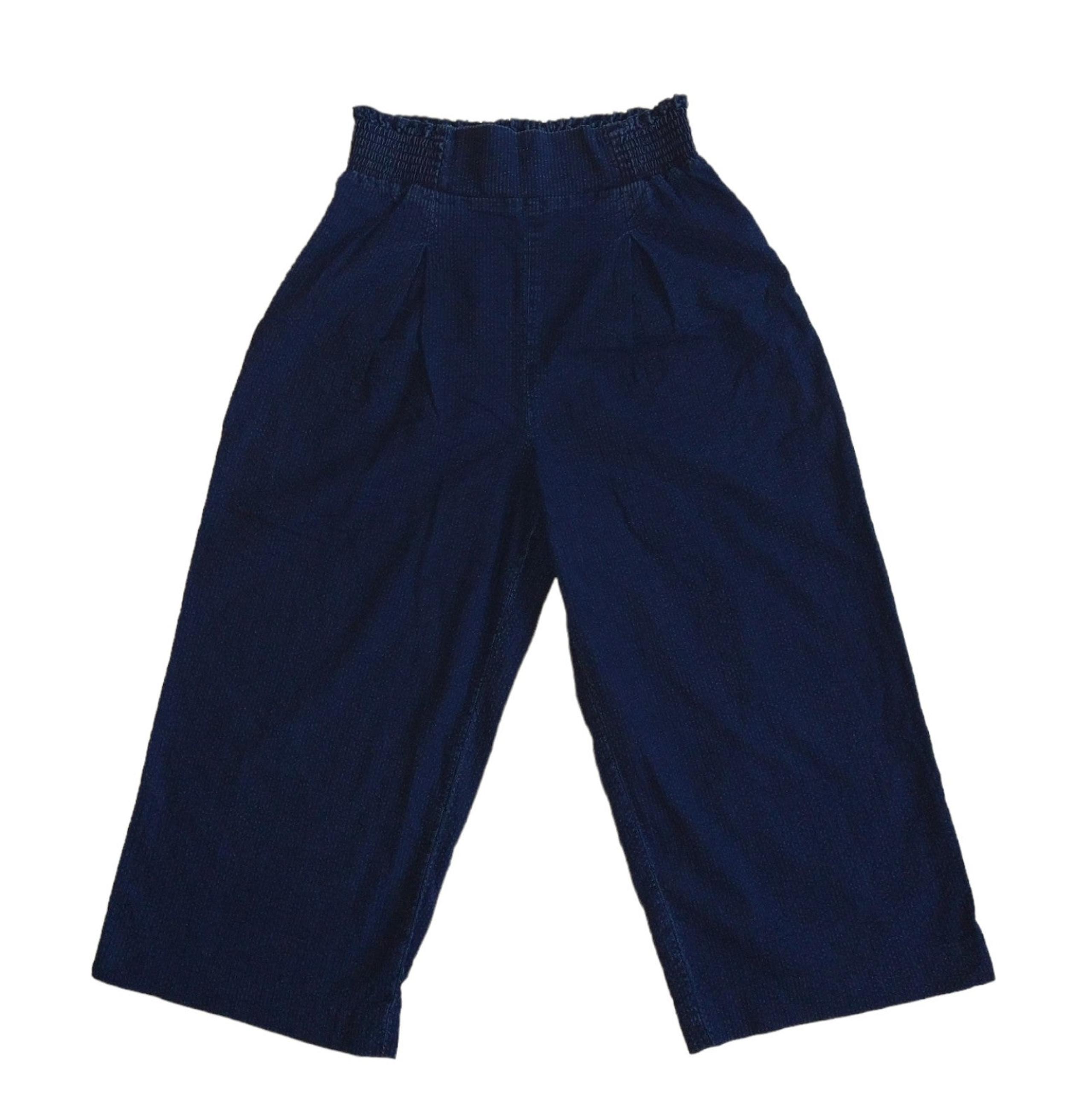 A New Day High Waist Wide Leg Crop Indigo Pull On Pants Size Medium