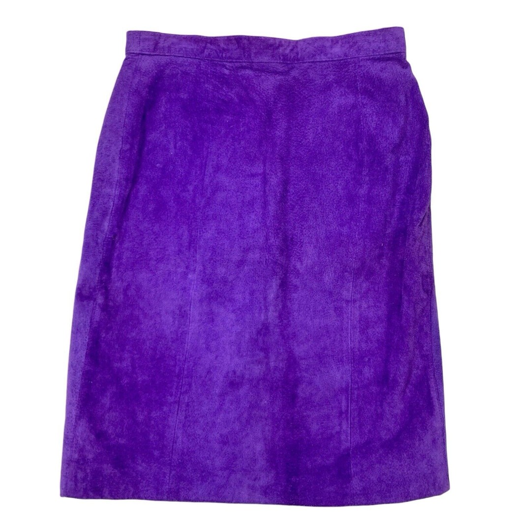Winlit Mini Skirt Womens 10 Suede Leather Pencil Lined Western Bohemian Vintage