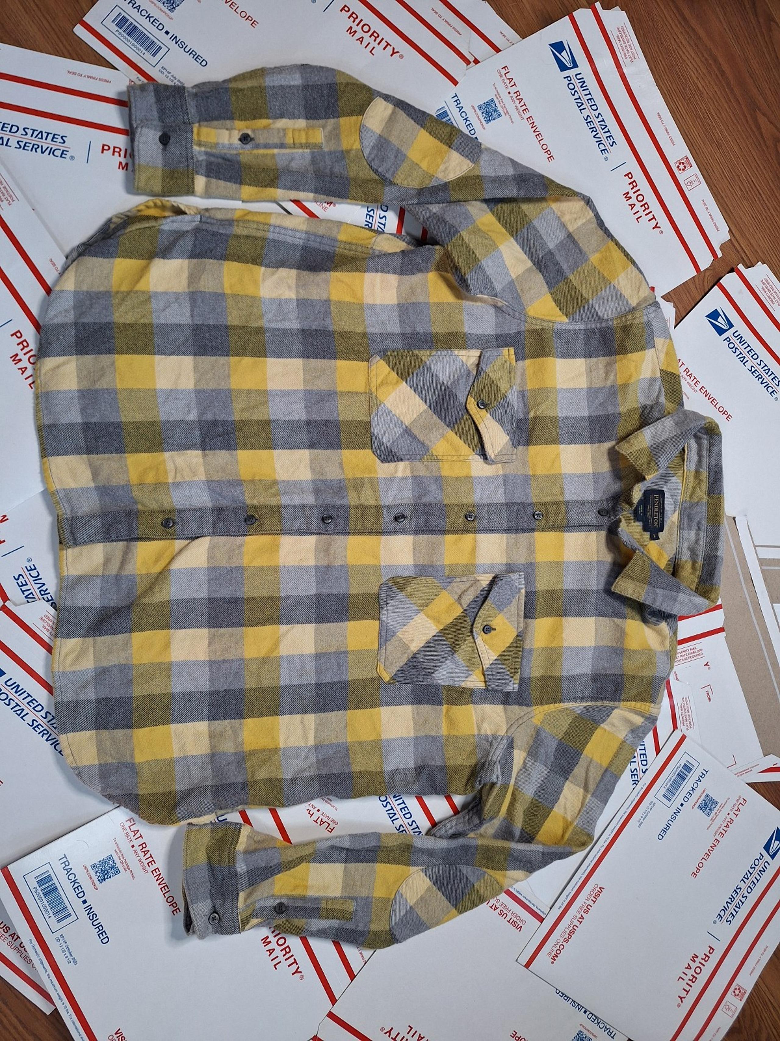 PENDLETON Women's Wool Button Up Plaid Flannel Shirt Size XL