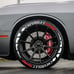 Chevrolet Racing Permanent Tire Lettering Stickers + White stripe 1.25 Letters