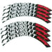 Chevrolet Racing Permanent Tire Lettering Stickers + White stripe 1.25 Letters