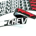 Chevrolet Racing Permanent Tire Lettering Stickers + White stripe 1.25 Letters