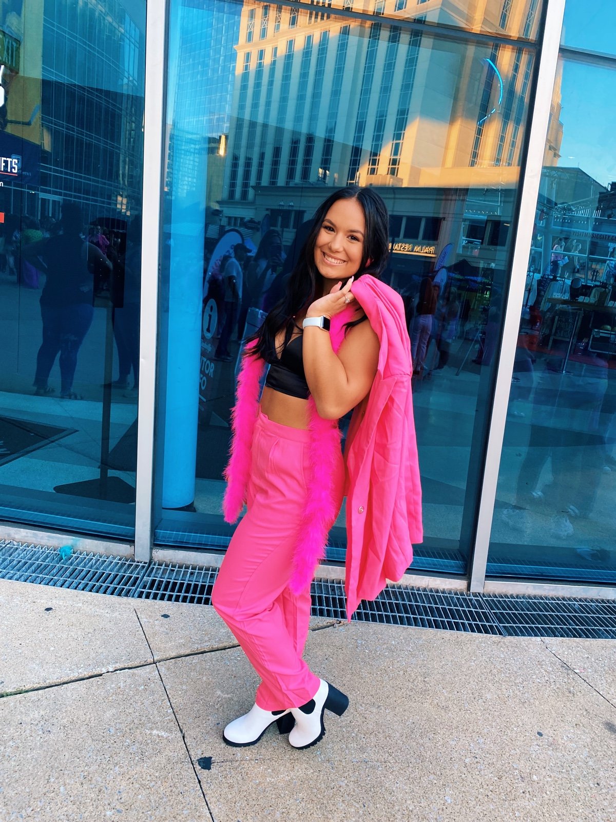 PLT pink suit