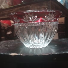 Vintage crystal glass bowl