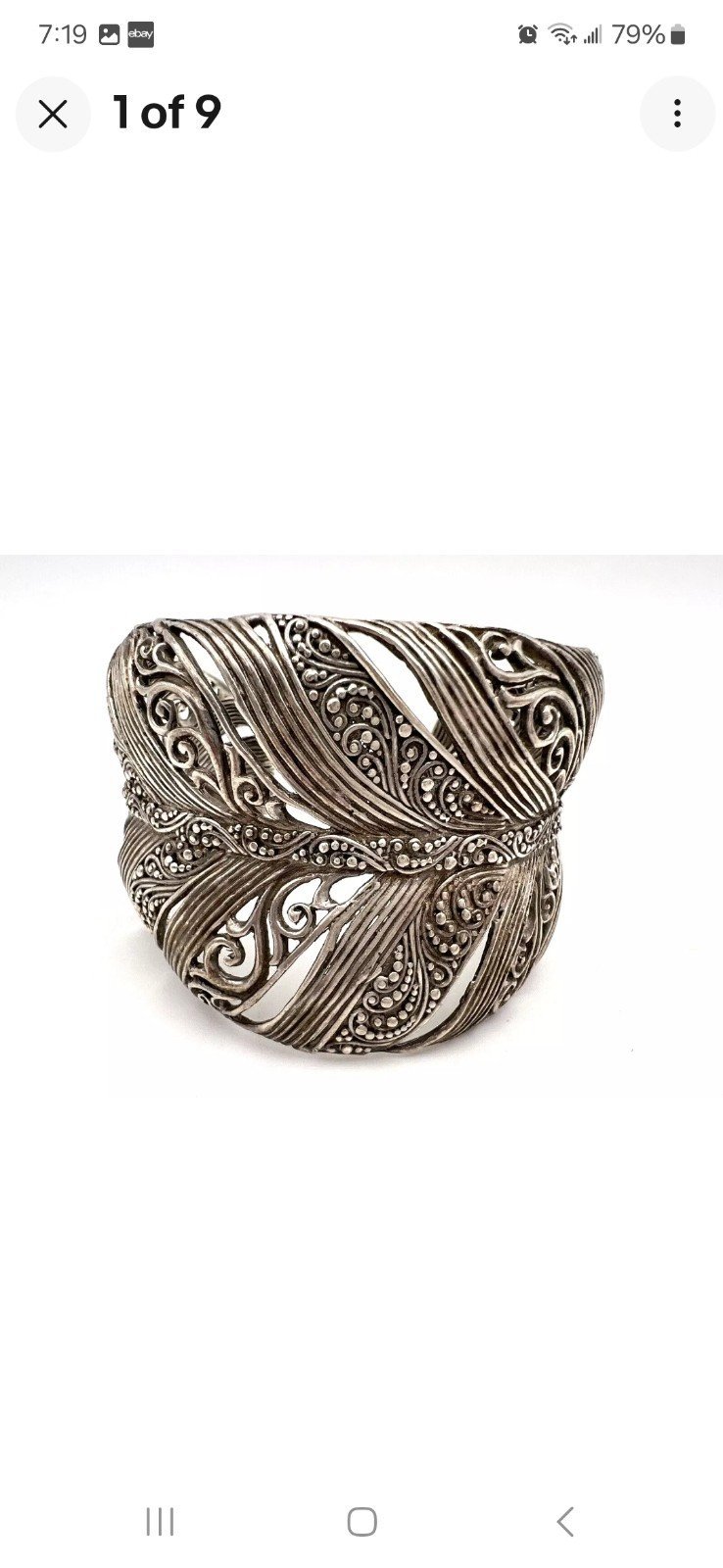 Sterling 925 SARDA Leaf Cuff Bracelet