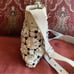 Dan W Ivory 3D Laser Cut Floral Stud Shoulder/Crossbody Bag. VGUC!