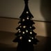 Vintage Ceramic Snow Covered Tealight White Gold Christmas Trees Set / Pair.