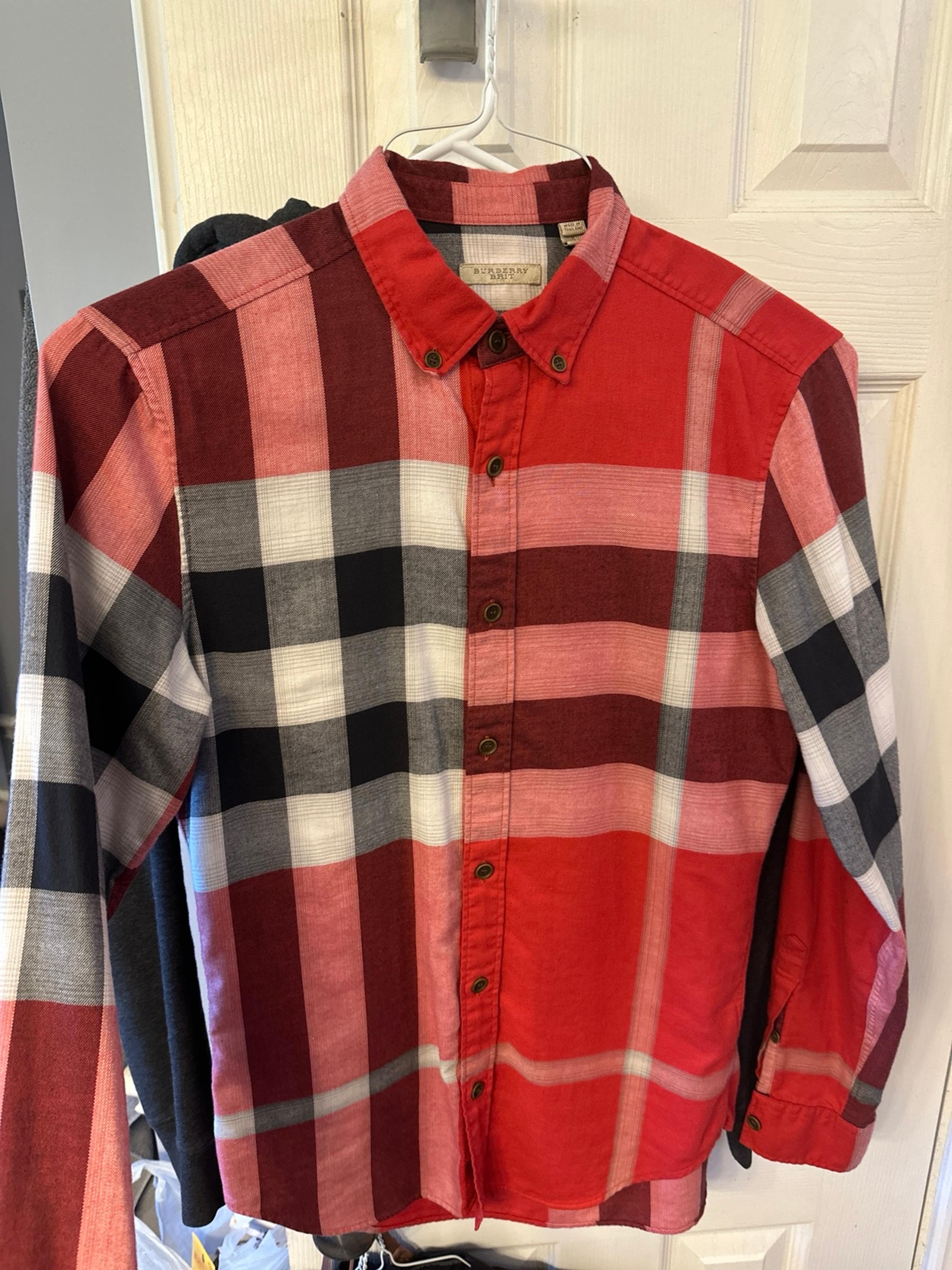 Burberry front button shirts for men