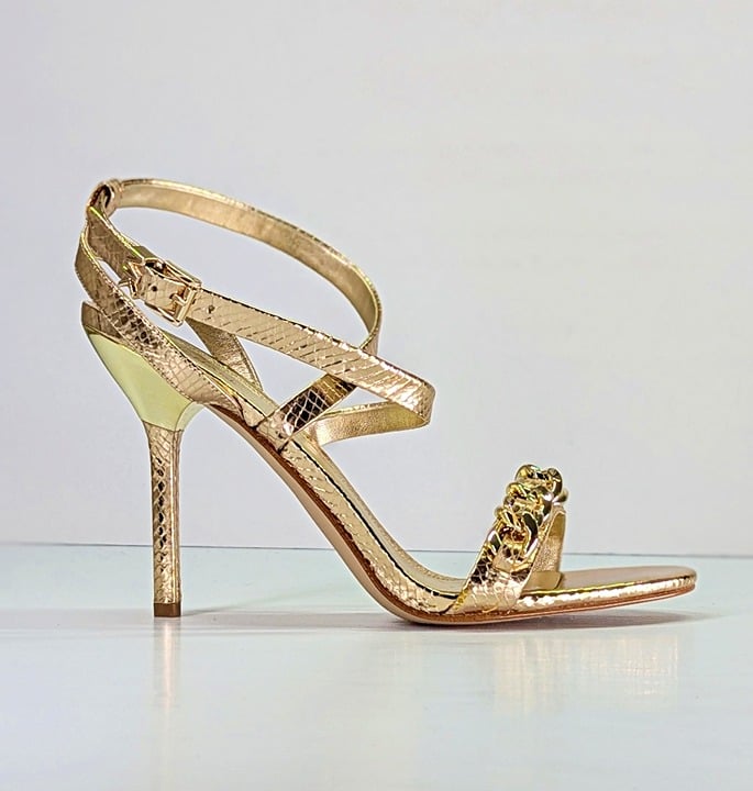 【Michael Kors】Asha Embellished Snake Embossed Sandal Asha Embellished Snake Embossed Leather Sandal | Michael