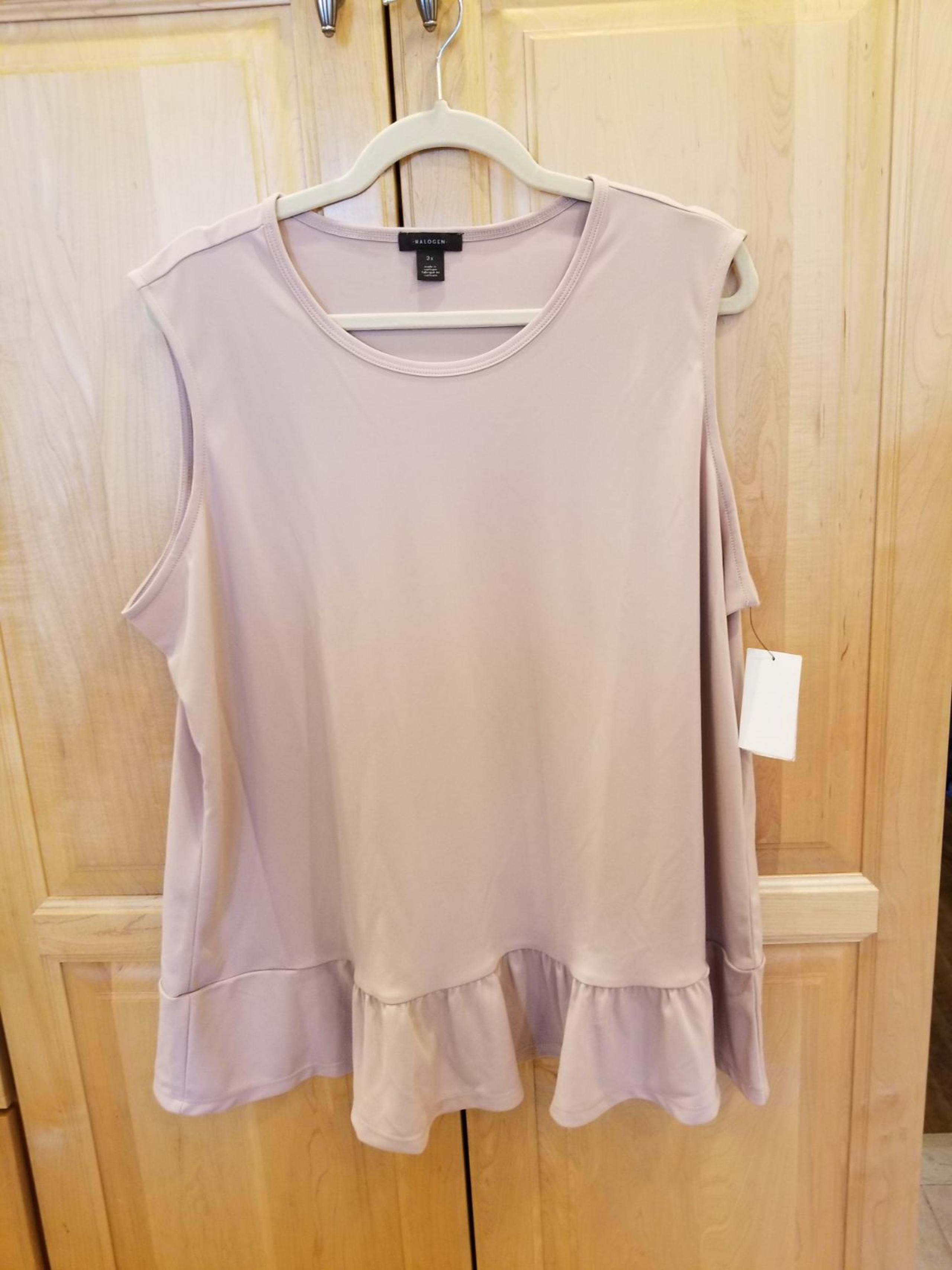 Halogen Sleeveless Peplum Hem Top SZ 3X
