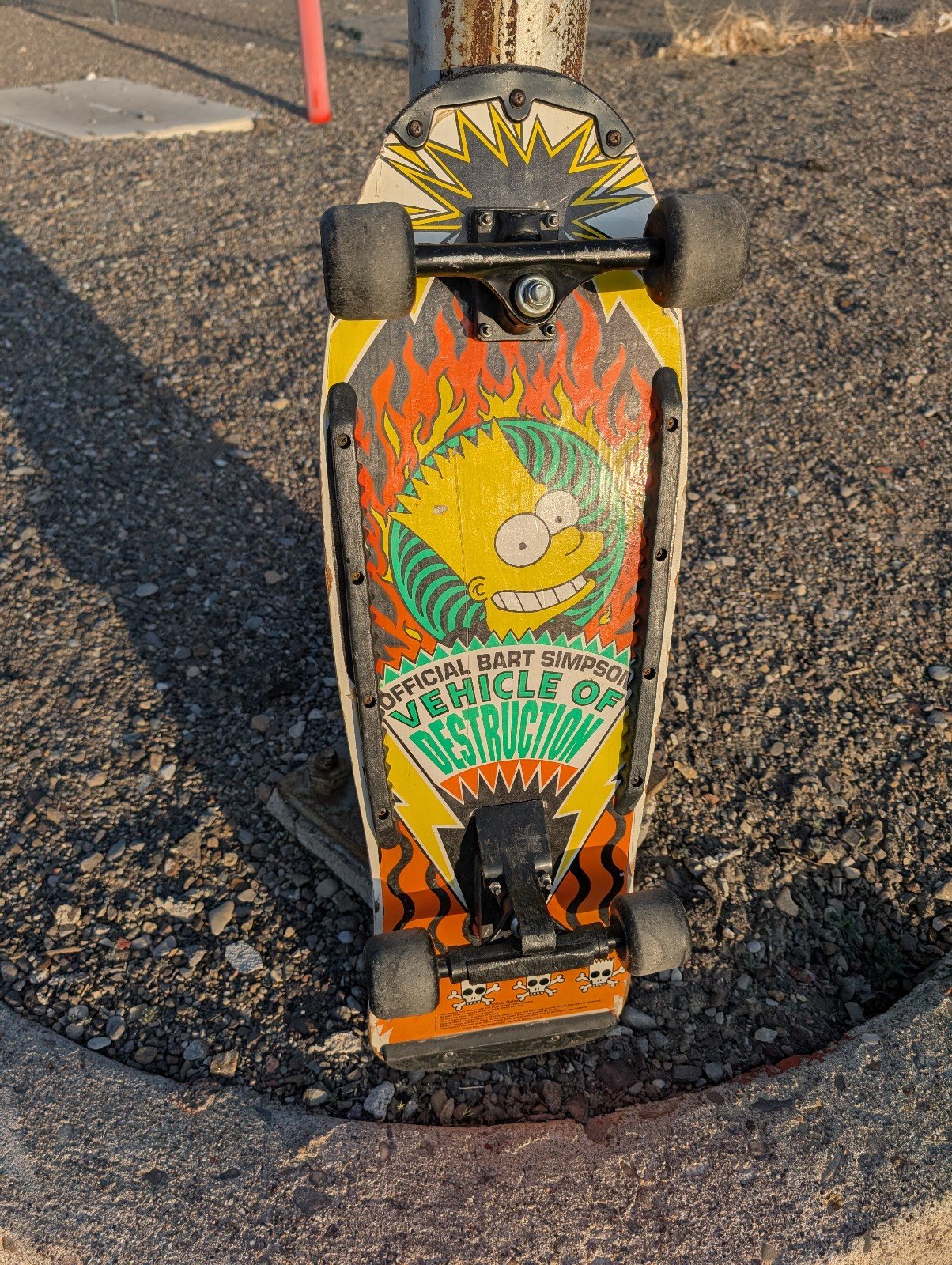 Simpsons 1990 Bart Simpson Vehicle Of Destruction Skateboard