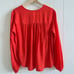 FREE PEOPLE Check On It Wrap Top Orange Flame Color