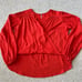 FREE PEOPLE Check On It Wrap Top Orange Flame Color