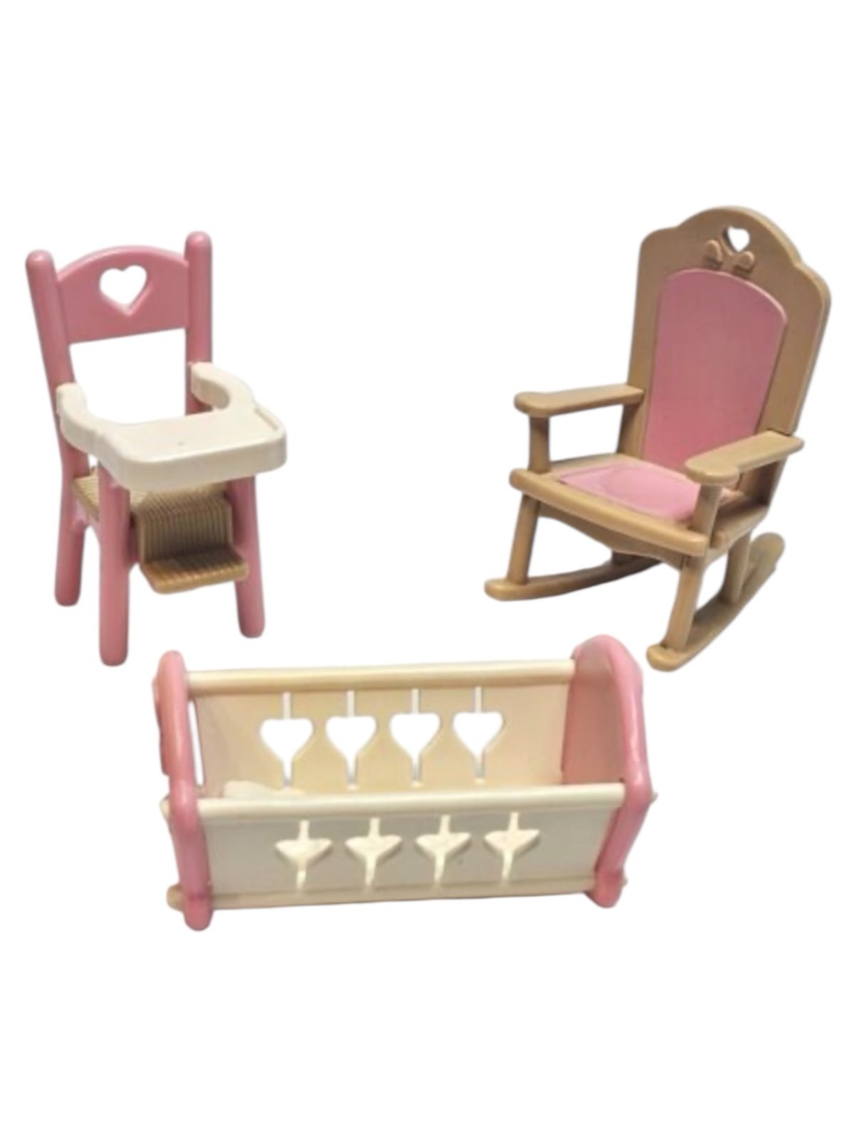FISHER PRICE LOVING FAMILY DOLLHOUSE PINK ROCKING CHAIR BABY NURSERY HIGH CHAIR