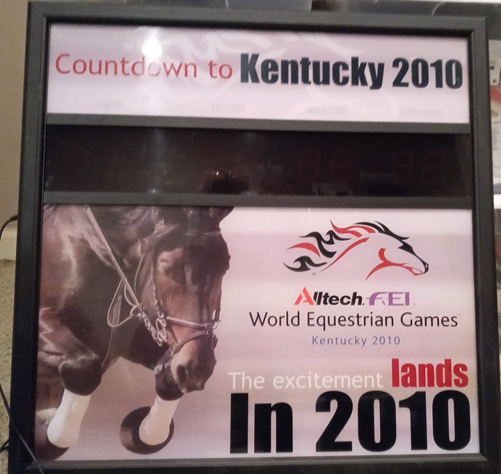 WEG World Equestrian Games Kentucky 2010 electronic wall hanging for countdown