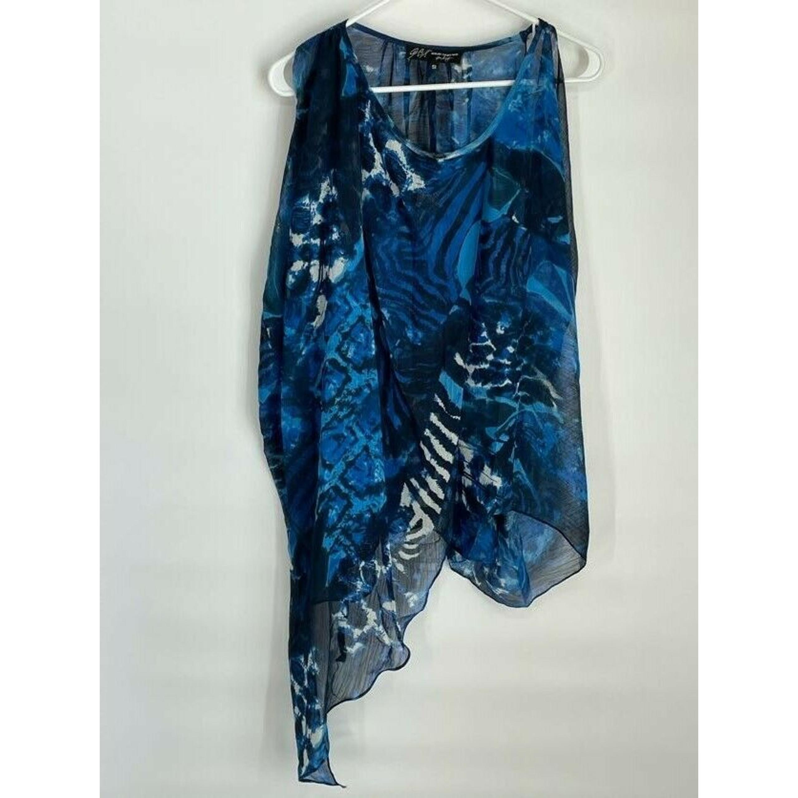 ABS Allen Schwartz Sheer Wrap Blouse S - ABS by Allen Schwartz