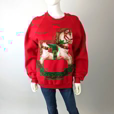 Vintage Cottagecore Christmas Sweatshirt XL