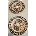 2 ROYAL CROWN DERBY Porcelain IMARI #2451 Saucers Gold Overlay ~ England