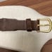 FH Wadsworth Mens’ Hand Sewn Leather Tab Belt in Blue/Green Tartan Stripe.