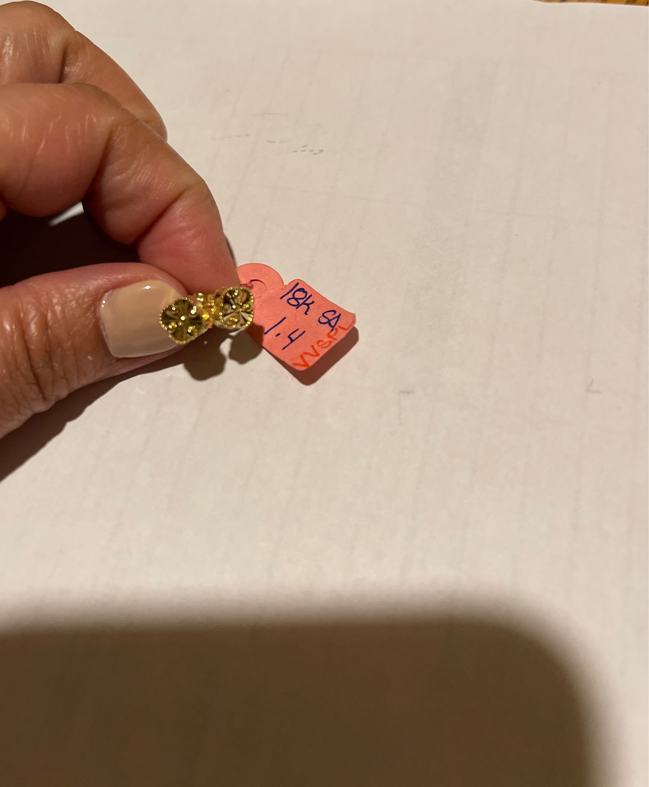 18k saudi gold earrings