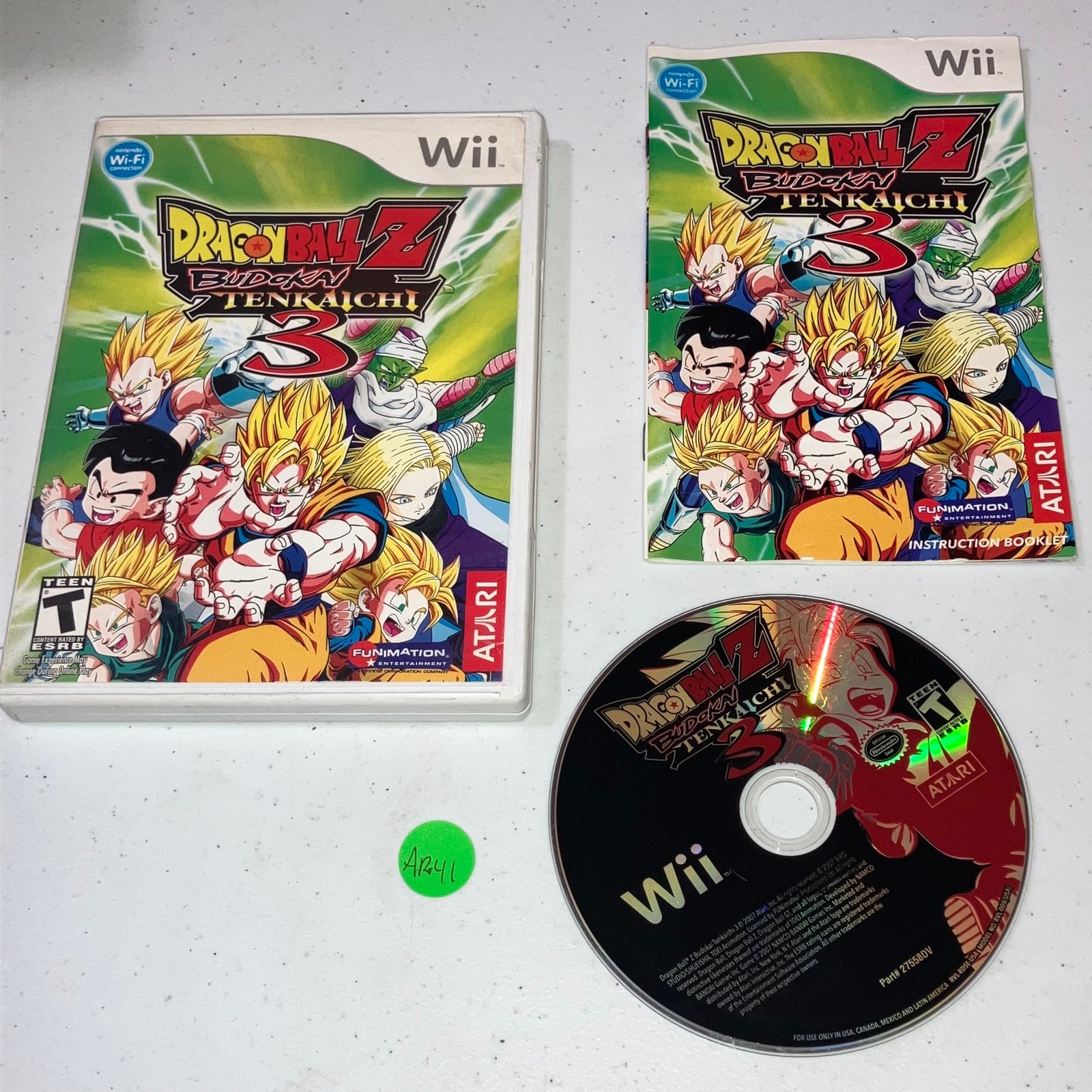 Dragon Ball Z: Budokai Tenkaichi 3 (Nintendo Wii, 2007 CIB Manual FAST Ship AR41