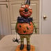 Folk Art Jack o Lantern Man with Dangling Spider by Christopher Radko 12 inches