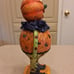 Folk Art Jack o Lantern Man with Dangling Spider by Christopher Radko 12 inches