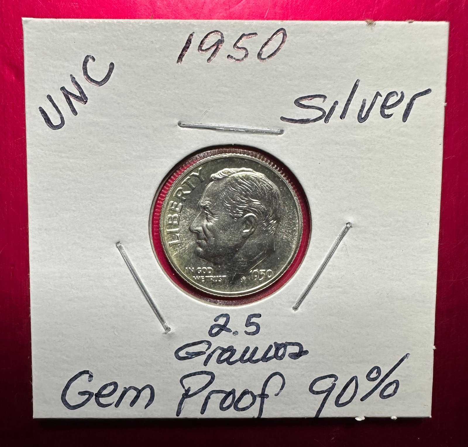 1950 Gem Proof Roosevelt Dime