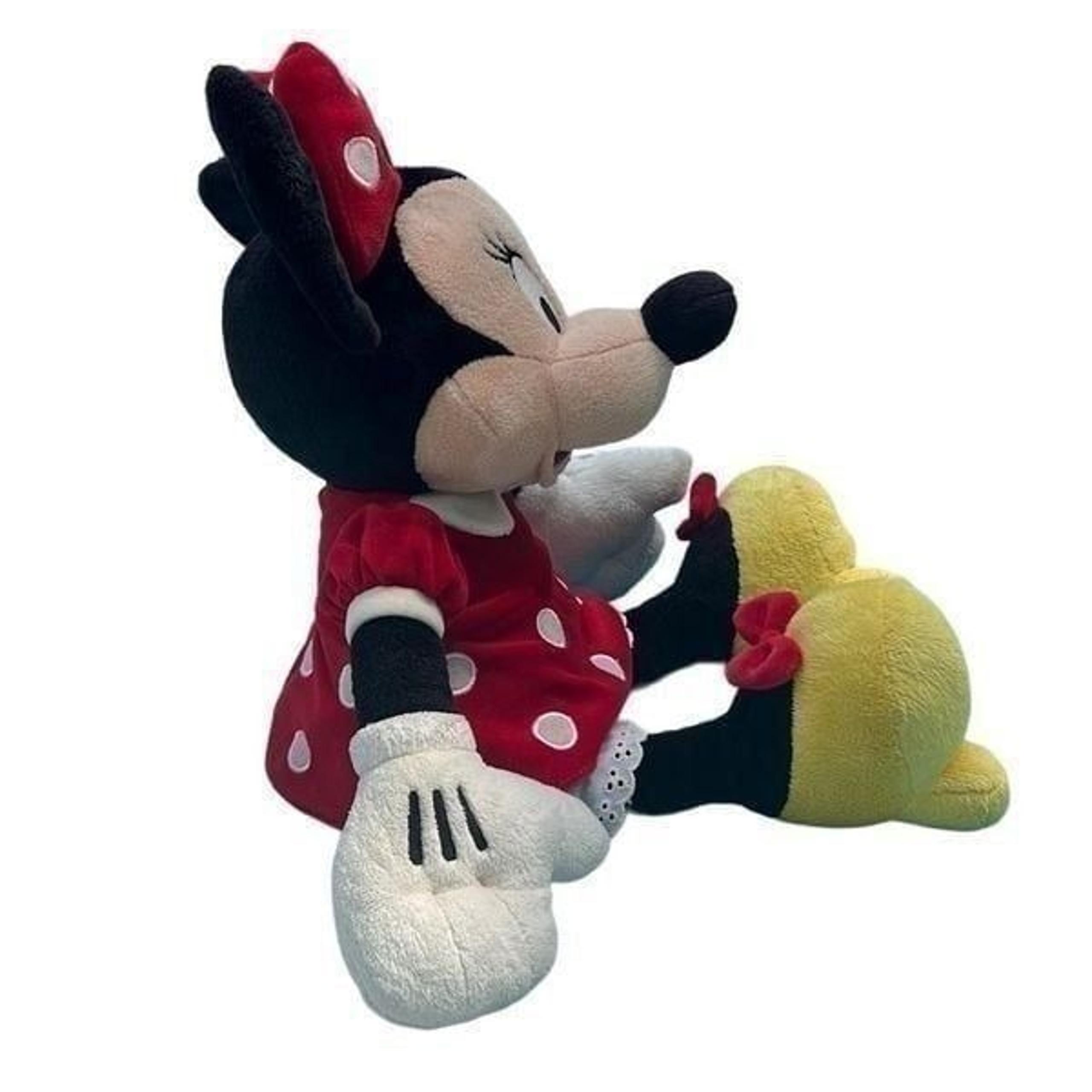Disney Store Red White Polka Dot Minnie Mouse Plush Stuffed Doll Size 18"