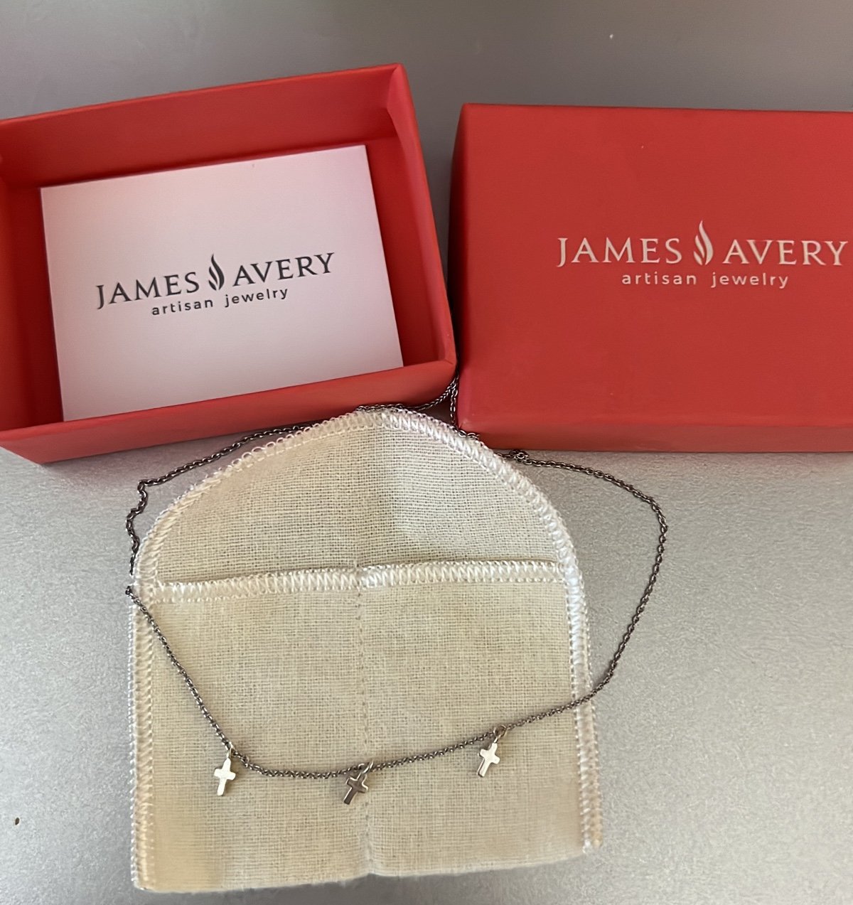 James Avery trinity cross necklace