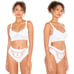 NEW Revolve Maiyo White Crochet Bikini w Gold Belt