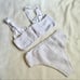 NEW Revolve Maiyo White Crochet Bikini w Gold Belt