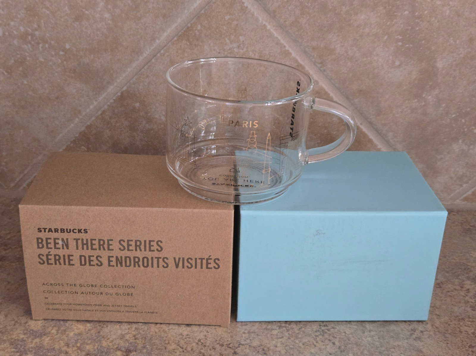 Starbucks You Are Here Paris Collection Glass Mug