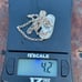 Vtg Maui Divers sterling silver Slip flip flop plumeria flower pendant necklace