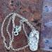 Vtg Maui Divers sterling silver Slip flip flop plumeria flower pendant necklace