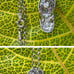 Vtg Maui Divers sterling silver Slip flip flop plumeria flower pendant necklace