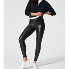 Spanx Faux Leather Leggings Size Small Black EUC